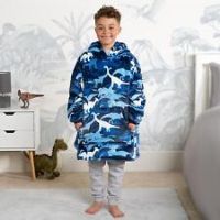 Hoodie Blanket Camo Dinosaur Oversized Sherpa Fleece Warm Jumper Supersoft Throw