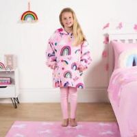 Rainbow Hoodie Oversized Wearable Throw Sherpa Fleece Giant Warm Soft Blanket