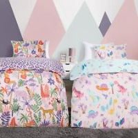 Dino Duvet Cover Set Pillowcase Bedding Reversible Kids Safari Quilt Twin Pack