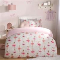 Ballerina Duvet Cover Bedding Set Soft Kids Quilt Pillowcases Reversible Single