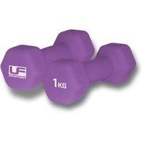 Urban Fitness Neoprene Covered Hex Dumbbells Fitness (Pair) Purple 2 x 1kg