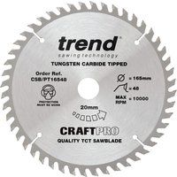 TREND 165MM 48T 2MM TCT SAW BLADES DEWALT PLUNGE SAW CSB/PT16548