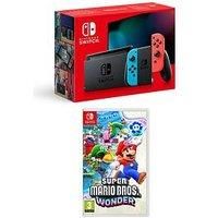 Nintendo Switch Neon Console & Super Mario Bros. Wonder