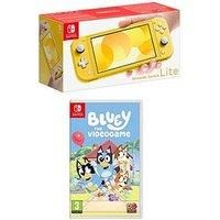 Nintendo Switch Lite Yellow Console With & Bluey: The Videogame Switch