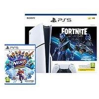 Playstation 5 Disc Console - Fortnite Cobalt Star Bundle & Nerf Legends