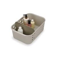 Joseph Joseph EasyStore - Bathroom essentials Storage Basket Organiser with Moveable Divider- Large, Ecru