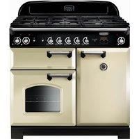 Rangemaster Classic CLA100DFFCR/C Free Standing Range Cooker in Cream / Chrome