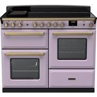 Rangemaster Estel Deluxe ESDLO110EIPHTH/AB1 110cm Electric Range Cooker with Induction Hob - Heather / Antique Brass - A Rated, Purple