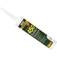 Everbuild Everflex 450 Premium+ Builders Silicone Sealant, Grey, 300 ml