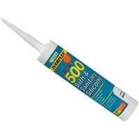 Everbuild EVB500IV Bath and Sanitary Silicone Sealant Ivory 310ml 500