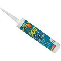 Everbuild EVB500CL Bath and Sanitary Silicone Sealant Clear 310ml 500