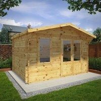 Mercia 4m x 3m 44mm Wall Retreat Log Cabin