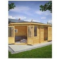 Mercia 5m x 3m 28mm Wall Corner Lodge Plus