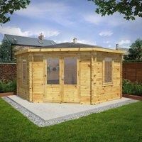 Mercia 4m x 4m 44mm Wall Corner Cabin