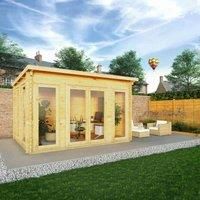 Mercia 4m x 3m Studio Pent Log Cabin (34mm)