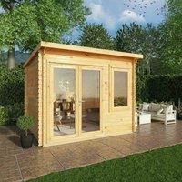 Mercia 3m x 3m Elite Pent Log Cabin (28mm)