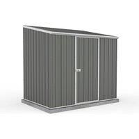 Mercia Absco Space Saver 7'5 X 5 Pent Metal Shed - Woodland Grey