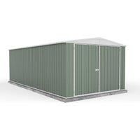 Mercia Absco Utility 10 X 20 Apex Metal Workshop Shed Pale Eucalyptus