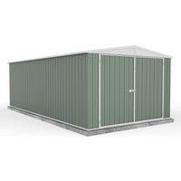 Mercia Absco Utility 10 X 20 Apex Metal Workshop Shed Pale Eucalyptus