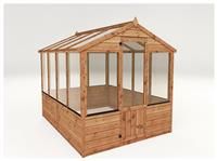 Wooden Greenhouse 8x6 Outdoor Garden Building Potting Shed Apex Roof 8ft 6ft