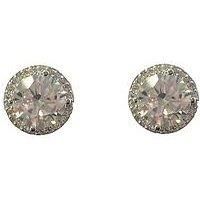 Buckley London Simulated Diamond Round Halo Earrings 