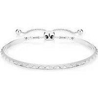 Buckley London Pyramid Bangle - Silver