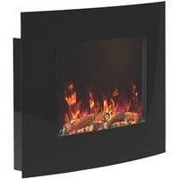 BeModern Quattro Wall Mounted Electric Fire Black Fascia 50cm H x 64cm W