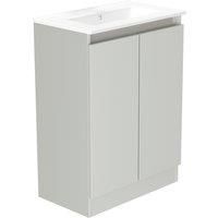 Newland 600mm Double Door Ceramic Basin Unit - Pearl Grey