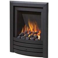 Be Modern Alcazar Slimline Inset Gas Fire Manual Control Black Design Trim