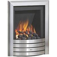 Be Modern Design Brushed Steel Rotary Control Inset Gas Manual Fire 510mm x 123mm x 605mm (639TT)