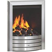 Be Modern Design Brushed Steel Rotary Control Inset Gas Manual Fire 510mm x 173mm x 605mm (362TT)