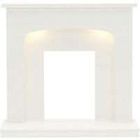 Flare by Be Modern 42" Tasmin White Micro Marble Surround Set