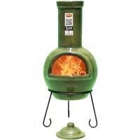 Gardeco Sempra Clay Charcoal/Wood Burning Chiminea Gardeco  - Size: 105cm H X 43cm W X 43cm D