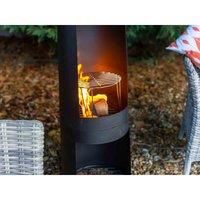 Glendale Chimenea BBQ & Log Holder - Black