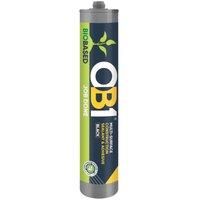 OB1 Bio Based Black Multi-Surface Construction Sealant & Adhesive - Hybrid Technology - Excellent Chemical Resistance - Water Resistant - Weather Resistant - 290ml