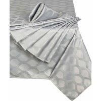 Waterside 9 Piece Silver Geo Christmas Table Linen Set