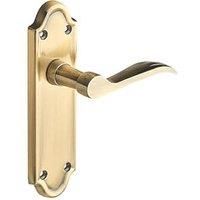 Kennington Antique Brass Lever Latch Door Handle - 1 Pair