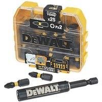 DeWalt DT70564T-QZ DT70586T-QZ-Maletín pequeño puntas de impacto-25 25mm-para taladro y atornillador Small Impact Tip Case-25 x PH2 25 mm-for Drill and Driver, Black and Yellow