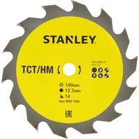 STANLEY Circular Saw Blade, TCT, 140 x 12.7 x 14T STA13000