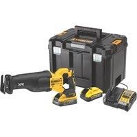 DeWalt DCS386 18v XR Cordless Brushless FLEXVOLT High Power Reciprocating Saw 2 x 5ah Li-ion Powerstack Charger Case