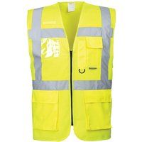 Portwest S476 Lightweight Reflective Berlin Hi-Vis Executive Vest Yellow, X-Large