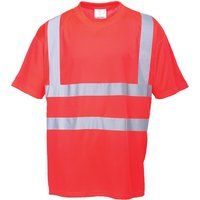 Portwest Hi Vis Short Sleeve T Shirt Red M