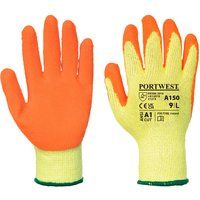 Portwest A150 Breathable Classic Grip Glove - Latex Orange, Large