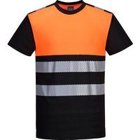 Men's Hi Vis T-Shirt Reflective High Viz Work Tee Fluorescent Moisture Wicking