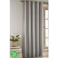 100% Blackout Thermal Velvet/Chinille Eyelet Grey Door Curtain Single 66 x 84 inch (168x214cm)