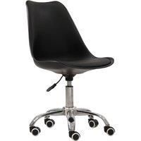 LPD Orsen Contemporary Plastic and Chrome Swivel Office Chairs - Black, Grey, White, Yellow#Black