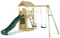 Plum Wooden Lookout Tower Play Centre With Slide, Climbing Wall And Sand Pit