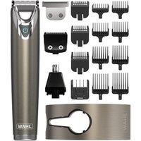 Wahl Stainless Steel 9 in 1 Multigroomer, Beard and Stubble Trimmer for Men, Home Hair Cutting, Nose Ear Trimmers, Male Grooming Set, Washable Heads, Cordless