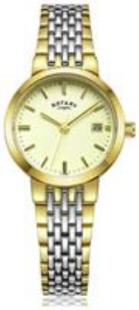 ROTARY LB03497/03 Ladies Gold Silver 2 Tone Champagne Bracelet WATCH RRP£70