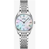 Rotary Women/'s Ultra Slim Watch with Stainless Steel Strap & Deployment Clasp LB08010/41 (Silver)